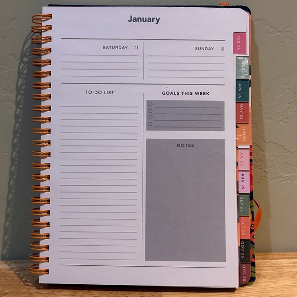 NWTS 2025 Weekly & Monthly Planner Made By Steel Mill. Vibrant Floral Design - Picture 10 of 13